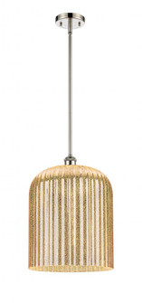 Bridal Veil - 1 Light - 5 inch - Polished Nickel - Mini Pendant (3442|516-1S-PN-G559-12ME)