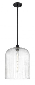 Bridal Veil - 1 Light - 5 inch - Matte Black - Mini Pendant (3442|516-1S-BK-G559-12SDY)