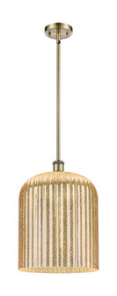 Bridal Veil - 1 Light - 5 inch - Antique Brass - Mini Pendant (3442|516-1S-AB-G559-12ME)