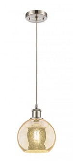 Athens - 1 Light - 8 inch - Brushed Satin Nickel - Cord hung - Mini Pendant (3442|516-1P-SN-G128-8)