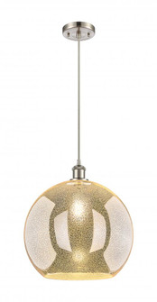 Athens - 1 Light - 14 inch - Brushed Satin Nickel - Cord hung - Pendant (3442|516-1P-SN-G128-14)
