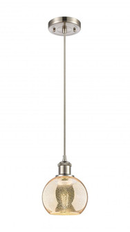 Athens - 1 Light - 6 inch - Brushed Satin Nickel - Cord hung - Mini Pendant (3442|516-1P-SN-G128-6)