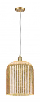 Bridal Veil - 1 Light - 5 inch - Satin Gold - Cord hung - Mini Pendant (3442|516-1P-SG-G559-12ME)