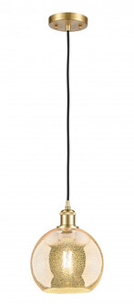 Athens - 1 Light - 8 inch - Satin Gold - Cord hung - Mini Pendant (3442|516-1P-SG-G128-8)