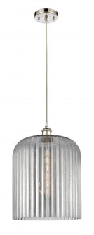 Bridal Veil - 1 Light - 5 inch - Polished Nickel - Cord hung - Mini Pendant (3442|516-1P-PN-G559-12SM)