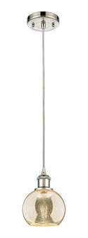 Athens - 1 Light - 6 inch - Polished Nickel - Cord hung - Mini Pendant (3442|516-1P-PN-G128-6)