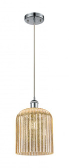 Bridal Veil - 1 Light - 5 inch - Polished Chrome - Cord hung - Mini Pendant (3442|516-1P-PC-G559-8ME)