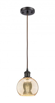 Athens - 1 Light - 6 inch - Oil Rubbed Bronze - Cord hung - Mini Pendant (3442|516-1P-OB-G128-6)
