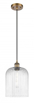 Bridal Veil - 1 Light - 5 inch - Brushed Brass - Cord hung - Mini Pendant (3442|516-1P-BB-G559-8CL)