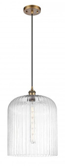Bridal Veil - 1 Light - 5 inch - Brushed Brass - Cord hung - Mini Pendant (3442|516-1P-BB-G559-12CL)