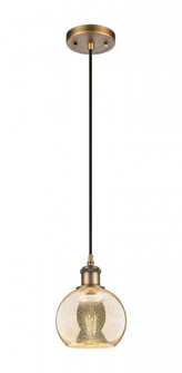 Athens - 1 Light - 6 inch - Brushed Brass - Cord hung - Mini Pendant (3442|516-1P-BB-G128-6)
