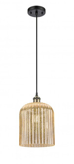 Bridal Veil - 1 Light - 5 inch - Black Antique Brass - Cord hung - Mini Pendant (3442|516-1P-BAB-G559-8ME)