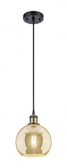Athens - 1 Light - 8 inch - Black Antique Brass - Cord hung - Mini Pendant (3442|516-1P-BAB-G128-8)