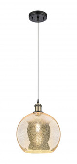Athens - 1 Light - 10 inch - Black Antique Brass - Cord hung - Mini Pendant (3442|516-1P-BAB-G128-10)