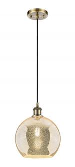 Athens - 1 Light - 10 inch - Antique Brass - Cord hung - Mini Pendant (3442|516-1P-AB-G128-10)