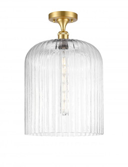 Bridal Veil - 1 Light - 5 inch - Satin Gold - Semi-Flush Mount (3442|516-1C-SG-G559-12CL)