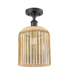 Bridal Veil - 1 Light - 5 inch - Matte Black - Semi-Flush Mount (3442|516-1C-BK-G559-8ME)