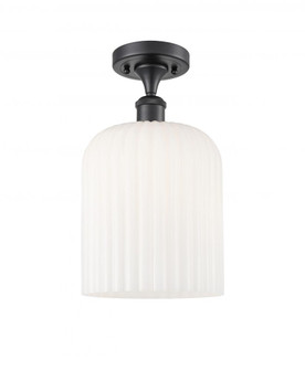 Bridal Veil - 1 Light - 5 inch - Matte Black - Semi-Flush Mount (3442|516-1C-BK-G559-8GWH)