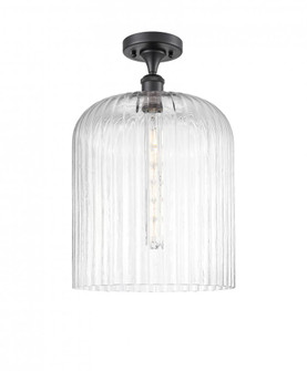 Bridal Veil - 1 Light - 5 inch - Matte Black - Semi-Flush Mount (3442|516-1C-BK-G559-12CL)