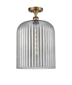 Bridal Veil - 1 Light - 5 inch - Brushed Brass - Semi-Flush Mount (3442|516-1C-BB-G559-12SM)