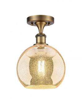 Athens - 1 Light - 8 inch - Brushed Brass - Semi-Flush Mount (3442|516-1C-BB-G128-8)