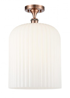 Bridal Veil - 1 Light - 5 inch - Antique Copper - Semi-Flush Mount (3442|516-1C-AC-G559-12GWH)