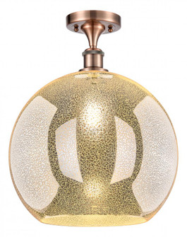Athens - 1 Light - 14 inch - Antique Copper - Semi-Flush Mount (3442|516-1C-AC-G128-14)