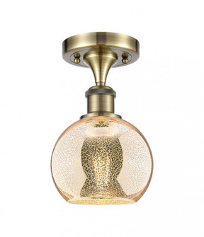 Athens - 1 Light - 6 inch - Antique Brass - Semi-Flush Mount (3442|516-1C-AB-G128-6)