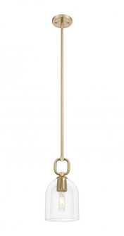 Hudson - 1 Light - 6 inch - Champagne Bronze - Mini Pendant (3442|485-1S-CB-G487-6CL)
