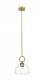 Hudson - 1 Light - 8 inch - Brushed Brass - Mini Pendant (3442|485-1S-BB-G486-8CL)