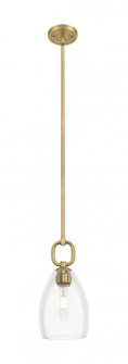 Hudson - 1 Light - 6 inch - Brushed Brass - Mini Pendant (3442|485-1S-BB-G485-6CL)