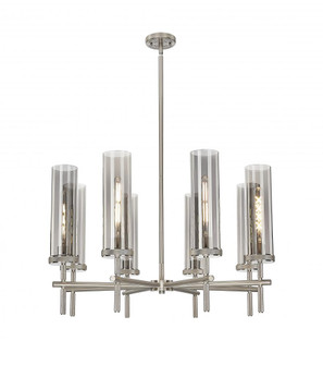 Lincoln - 8 Light - 27 inch - Satin Nickel - Chandelier (3442|471-8CR-SN-G471-12SM)