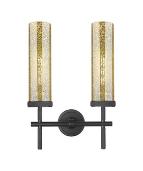 Lincoln - 2 Light - 14 inch - Matte Black - Bath Vanity Light (3442|471-2W-BK-G471-12ME)