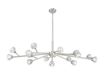 Aurora - 16 Light - 48 inch - Polished Nickel - Chandelier (3442|465-16I-PN-G465-CL)