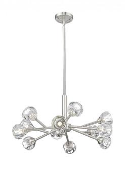 Aurora - 12 Light - 24 inch - Satin Nickel - Chandelier (3442|465-12CR-SN-G465-CL)