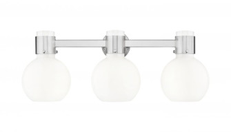 Lawton Sphere - 3 Light - 27 inch - Brushed Satin Nickel - Bath Vanity Light (3442|464-3W-SN-G464B-7GW)