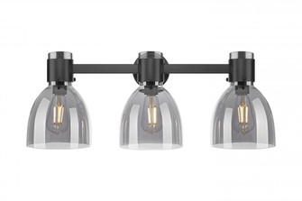 Lawton Bell - 3 Light - 27 inch - Matte Black - Bath Vanity Light (3442|464-3W-BK-G464D-7SM)