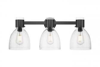 Lawton Bell - 3 Light - 27 inch - Matte Black - Bath Vanity Light (3442|464-3W-BK-G464D-7SDY)