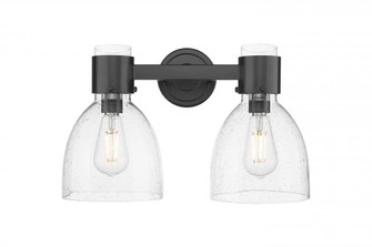 Lawton Bell - 2 Light - 17 inch - Matte Black - Bath Vanity Light (3442|464-2W-BK-G464D-7SDY)