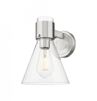 Lawton Cone - 1 Light - 8 inch - Satin Nickel - Sconce (3442|464-1W-SN-G464C-7CL)
