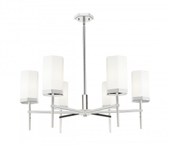 Blakeley - 6 Light - 32 inch - Polished Nickel - Chandelier (3442|463-6CR-PN-G463-8WH)