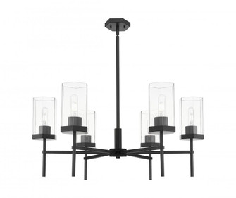 Blakeley - 6 Light - 32 inch - Matte Black - Chandelier (3442|463-6CR-BK-G463-8CL)