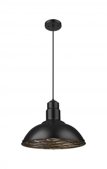 Langston - 1 Light - 16 inch - Matte Black - Cord hung - Pendant (3442|455-1P-16BK)