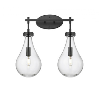 Owego - 2 Light - 17 inch - Matte Black - Bath Vanity Light (3442|451-2W-BK-G451-7CL)