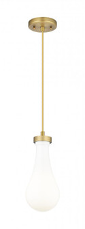 Owego - 1 Light - 5 inch - Brushed Brass - Pendant (3442|451-1P-BB-G451-5GWH)