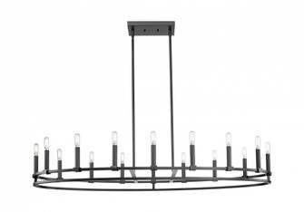 Lexington - 16 Light - 48 inch - Matte Black - Chandelier (3442|449-16CR-BK)