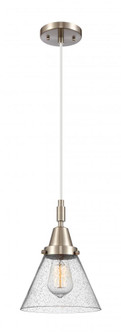 Cone - 1 Light - 8 inch - Brushed Satin Nickel - Mini Pendant (3442|447-1P-SN-G44)