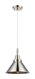 Briarcliff - 1 Light - 10 inch - Polished Nickel - Mini Pendant (3442|447-1P-PN-M10-PN)