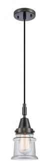 Canton - 1 Light - 7 inch - Matte Black - Mini Pendant (3442|447-1P-BK-G182S)