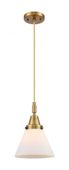 Cone - 1 Light - 8 inch - Brushed Brass - Mini Pendant (3442|447-1P-BB-G41)